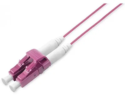 Zdjęcie produktu dla Kabel światłowodowy OM4-1 m, złącza LC do LC - dwuwłóknowy, multimodowy, 50/125µ - przepustowość 10 Gbps - fioletowy