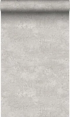 Productafbeelding van Origin Wallcoverings behang natuursteen met craquelé effect lichtgrijs 53 cm x 10.05 m