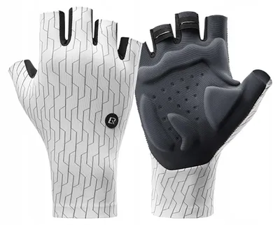 Produktbild von Rockbros Rennradhandschuhe kurzfinger weiß-schwarz M