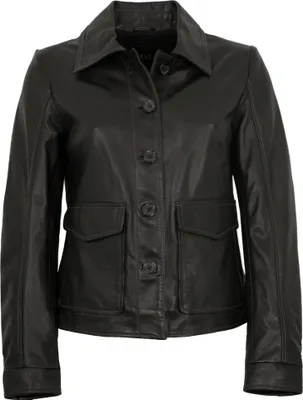 Produktbild von Jilani - Damen Lederjacke Lammnappa schwarz : 36