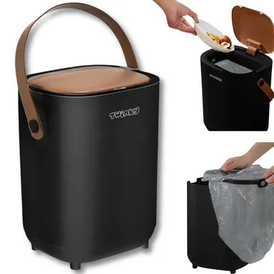Zdjęcie produktu dla Kosz na pieluchy - Twinky - Pojemność 16L - Wodoodporny - Czarno Brązowy