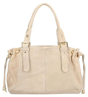 Immagine prodotto di Borsa a mano da donna, in vera pelle, modello Lumena Lux, produzione italiana, colore grigio scuro