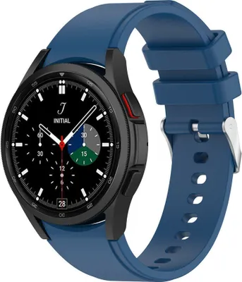 Produktbild von Strap-it Samsung Galaxy Watch 4 Classic 46mm Armband Silikon (Dunkelblau)