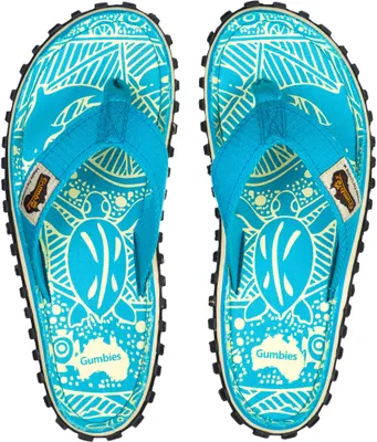 Productafbeelding van Gumbies Islander Turquoise, teenslippers in turquoise kleur, verkrijgbaar in grote maten. Damenschoenen, maat 2203