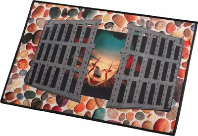 Image de paillasson 3D Halloween avec Pennywise le clown 40 x 60 cm