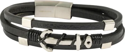 Produktbild von "Narius" Armband aus Kunstleder, Anker, VE 4