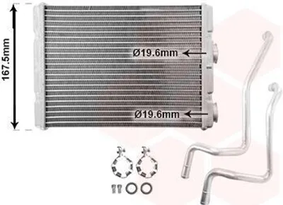 Produktbild von VAN WEZEL 13016701 Wärmetauscher Innenraumheizung Kühler für NISSAN Qashqai II (J11, J11) QASHQAI II VAN (J11)
