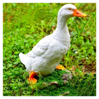 Produktbild von Gartendekoration Ente aus Kunstharz für Teich und Garten