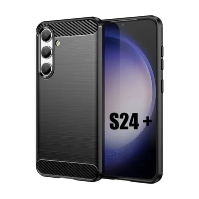 Produktbild von Carbon Hülle für Samsung Galaxy S24+ Handyhülle Back Cover Handy Tasche Bumper