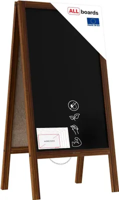 Immagine prodotto di Lavagna per gesso a cavalletto bifacciale 100x50 cm