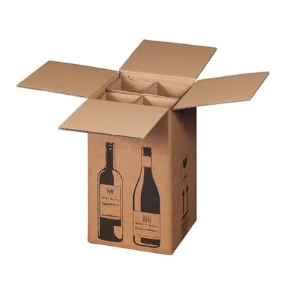 Produktbild von 10x Weinversandkarton für 4 Weinflaschen mit DHL & UPS