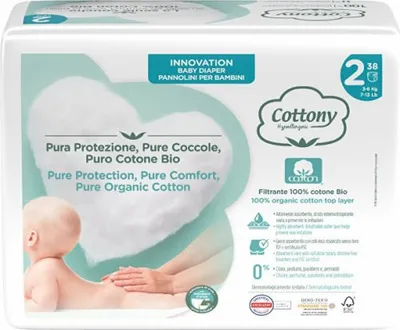 Obrázek produktu pro Jednorázové dětské pleny zbavlny č.2  (3-6 kg) - 38 ks velikost balení: kusové balení