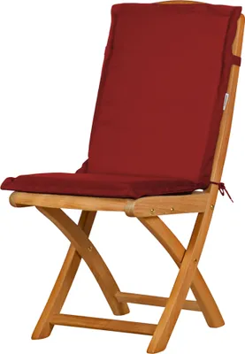 Produktbild von Polsterauflage Gartenstuhl Auflage rot, Klappstuhl Auflage als waschbares und UV-beständiges Gartenpolster
