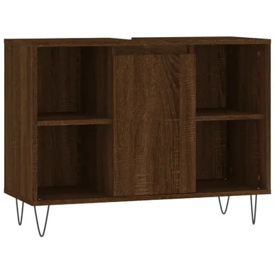 Produktbild von Badschrank Braun Eichen-Optik 80x33x60 cm Holzwerkstoff