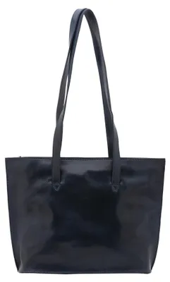 Produktbild von Damen Schultertasche aus echtem Leder, mit Reißverschluss, hergestellt in Italien