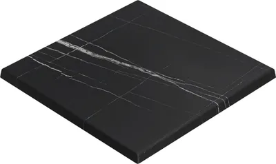 Produktbild von JAMAIKA | Bistro Außen Tischplatte | B:T 60 x 60 cm | Schwarz Marmor | Quadratisch | Topalit Tischplatte