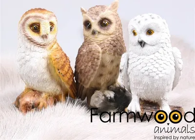 Zdjęcie produktu dla Farmwood Zwierzęta Rzeźba ogrodowa Sowa 13 cm