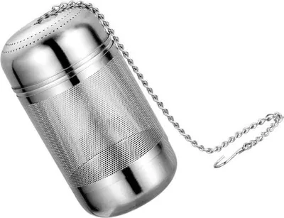 Obrázek produktu pro Filtr na sypaný čaj z nerezové oceli – Kruidenei s háčkem na řetízku – extra jemný filtr na sypané čajové přísady