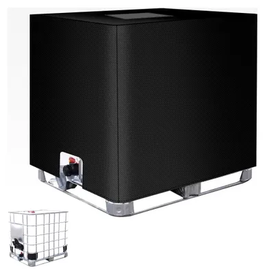 Produktbild von IBC Tankabdeckung, Containerabdeckung gegen UV-Strahlen, Abdeckplane für Wassertank 100L, 420D Schutzplane, staubdicht für 1000L IBC Container (120x100x116cm)