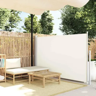 Image de Store latéral extensible 140×500 cm Crème