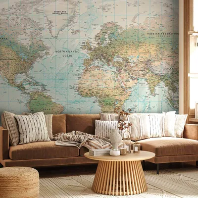 Produktbild von Vlies Fototapete - Beautiful World 450x315 cm Karten k-A-0091-a-d