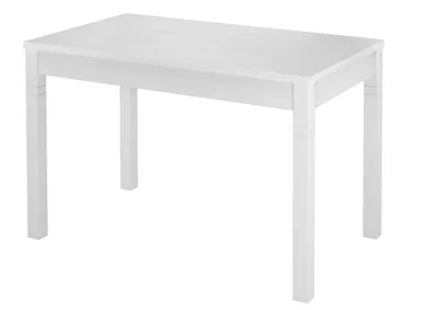 Produktbild von Weißer schmaler Esszimmertisch aus Kiefer massiv 70x120 cm wählbares Tischbein-Design V-90.70-54WBeine Rille Quer