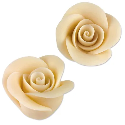 Produktbild von 24 Rosen aus Marzipan, gross, weiss