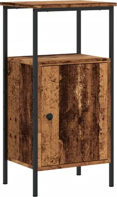 Obrázek produktu pro vidaXL Noční stolek vzhled starého dřeva 41x31x80 cm materiál na bázi dřeva