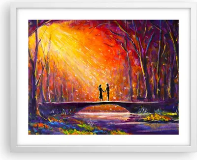 Produktbild von Gerahmtes Poster - Weißer Rahmen - Wald Baum Natur - 50x40 cm - Wand Bild - Wanddeko - Wandbilder - Kunstposter - Wandposter - Bilderrahmen - Bilder - Kunstdruck - Wandbild - P2WAA50x40-3965