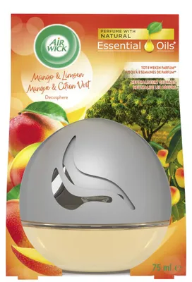 Produktbild von Air Wick luchtverfrisser Deco sphere - 75ml - essential oils mango & limoen