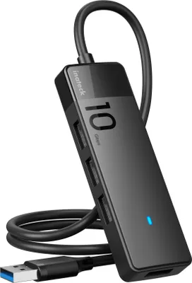 Produktbild von Inateck 4-Port USB Hub, USB 3.2 Gen 2 Geschwindigkeit, USB Verteiler 50 cm Kabel Splitter, Geeignet für MacBook, MacBook Air/Pro/Mini, iMac, Surface Pro, XPS, Notebook PC, PS4, Surface Pro, Huawei MateBook