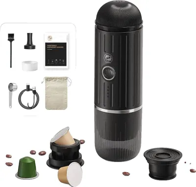 Obrázek produktu pro Kávovar na espresso, přenosný, plně automatický, černý