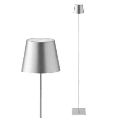 Immagine prodotto di Lampada da terra a LED ricaricabile Nuindie per esterni, IP54, altezza 120 cm, color argento