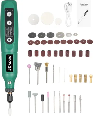 Zdjęcie produktu dla Akumulatorowe narzędzie obrotowe, zasilanie 3,7 V Li-Ion, 5 zmiennych prędkości, ładowanie USB, wszechstronne do lekkich prac DIY, polerowania, ostrzenia paznokci zwierząt domowych