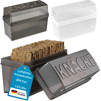 Produktbild von Knäckebrot Dosen 2er Set Knäckebrotdose Knäckebrotbox Aufbewahrungsdosen Mix
