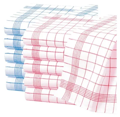 Produktbild von Geschirrtücher 50x70 cm 10er Pack Rot / Blau
