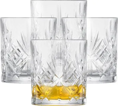 Obrázek produktu pro Sada 4 sklenic na whisky z křišťálu s reliéfem