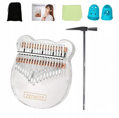 Produktbild von Kalimba African Instrument Klavír Zanza Mbira 17 kláves Akryl K-03a