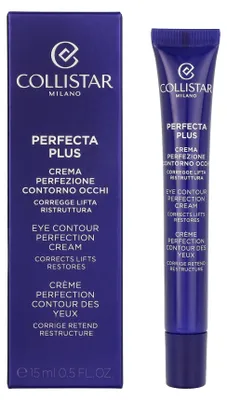 Produktbild von Collistar Perfecta Plus Eye Contour Perfection Cream, Augencreme, Frauen, Jeder Hauttyp, Antiaugenringe, Anti-Falten, Aufhellend, Kräftigend, Tube, AQUA, DIMETHICONE, HYDROGENATED POLYISOBUTENE, POLYMETHYLSILSESQUIOXANE, ETHYLHEXYL...