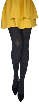 Obrázek produktu pro MARILYN – Módní punčochy s vzorem, s geometrickým vzorem, 60 den, velikost 36/38