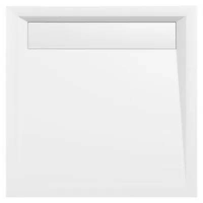 Obrázok produktu pre ARENA sprchová vanička z liateho mramoru s krytom odtoku, štvorcová 90x90 cm, biela