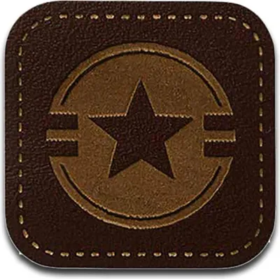 Immagine prodotto di Stella in pelle - toppa, toppa da stirare, applicazione da stirare, applicazione, toppa, da stirare, dimensioni: 2,9 x 2,9 cm