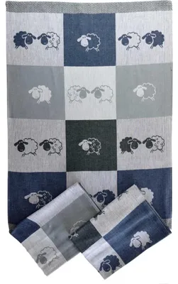 Zdjęcie produktu dla Ściereczka Extra chłonna 50x70 cm Owieczki niebieskie 3 szt.