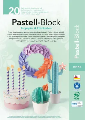 Produktbild von pastelll-Block Din A4, 20 Blatt
