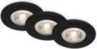 Produktbild von LED Einbauleuchten Einbaustrahler Bad 3er Set dimmbar schwarz 4,9W Ø9cm Briloner