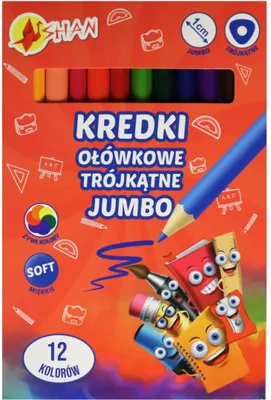 Produktbild von JUMBO Shan mix dreieckige Bleistifte 12 Stück