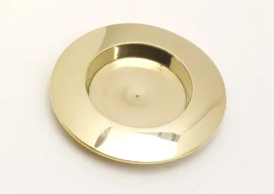 Produktbild von Kerzenhalter Ø für Kerzen 7 cm Ø außen 13 cm Messing, gold, glänzend, rund
