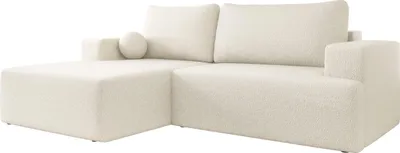 Produktbild von MIRJAN24 Ecksofa Mivo, Wohnzimmmer L-Form mit Schlaffunktion und Bettkasten (Farbe: Lambi 07, Seite: Links)