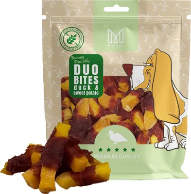 Produktbild von Hundesnack Duo Flavors – Ente mit Süßkartoffel Mersjo 200g