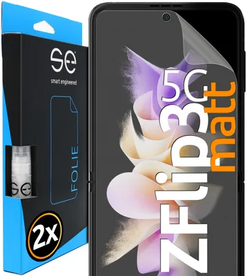 Zdjęcie produktu dla Smart Engineered SE0-F0102-0241-21-M, Samsung, Galaxy Z Flip 3 5G, odporny na zabrudzenia, zarysowania, przezroczysty, 2 szt